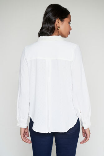 White Solid Straight Top, White, image 4